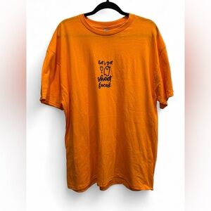 Orange‎ "Let's Get Sheet Faced" Halloween Graphic Tee Gildan, Unisex XL